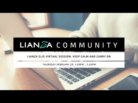 LIANZA SLIS Virtual Session: Keep calm and carry on