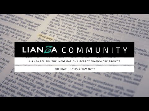 LIANZA TEL SIG: Information Literacy Framework project at the House of Commons Parliament Library UK