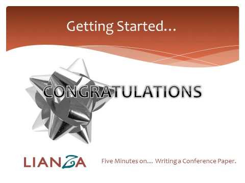 5 minutes on writing a conference paper
