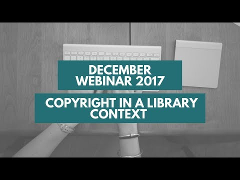 December webinar on Copyright